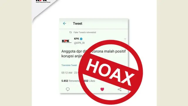 KPK memastikan tak pernah membuat postingan di Instagram soal anggota DPR dites Corona, malah positif korupsi