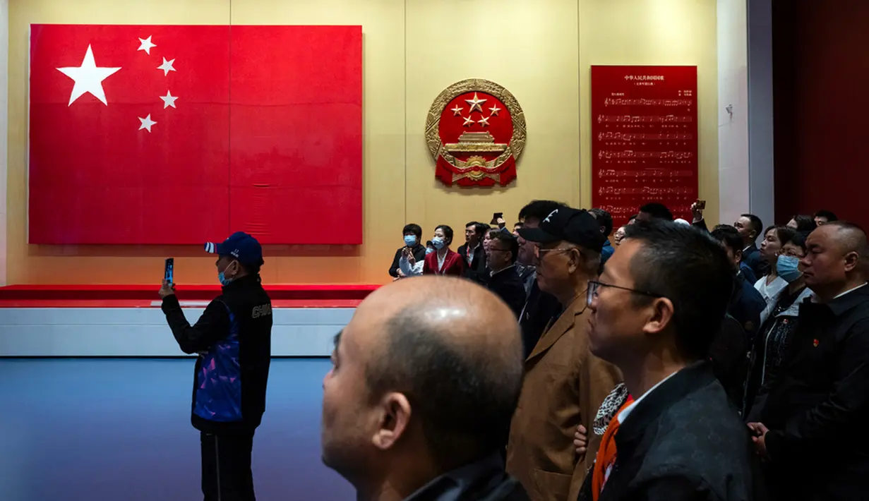 Museum Partai Komunis China disebut juga sebagai "rumah spiritual" Communist Party of China (CPC). Museum ini merekam berbagai momen revolusioner dari Partai Komunis China yang tersebar di seantero negeri. (AP Photo/Louise Delmotte)