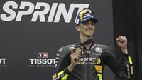 Pembalap Mooney VR46 Ducati, Luca Marini. (JUAN MABROMATA / AFP)