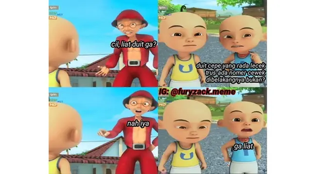 6 Meme Upin dan Ipin Bersama Teman-teman Ini Kocak Bikin Nyengir