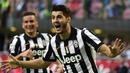 4. Musim pertama Alvaro Morata bersama Juventus berjalan luar biasa. Dirinya menjadi andalan di lini depan La Vecchia Signora dengan sukses meraih gelar Serie A dan menjadi finalis Liga Champions. (AFP/Olivier Morin)