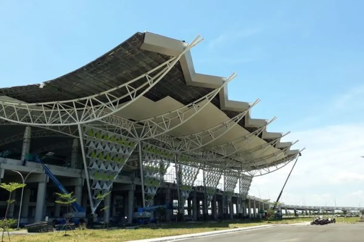 Progres pembangunan Bandara Kertajati atau Bandara Internasional Jawa Barat (BIJB), Rabu (4/4/2018). (Ilyas/Liputan6.com)