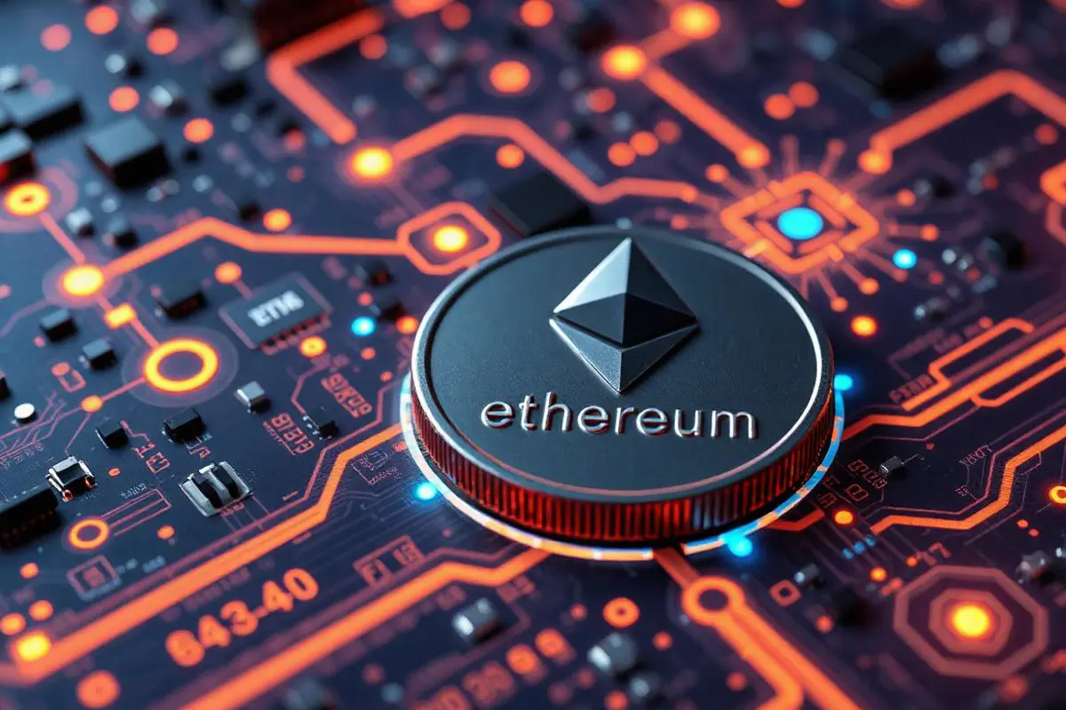 Aset digital kripto Ethereum (ETH). (Foto by AI)