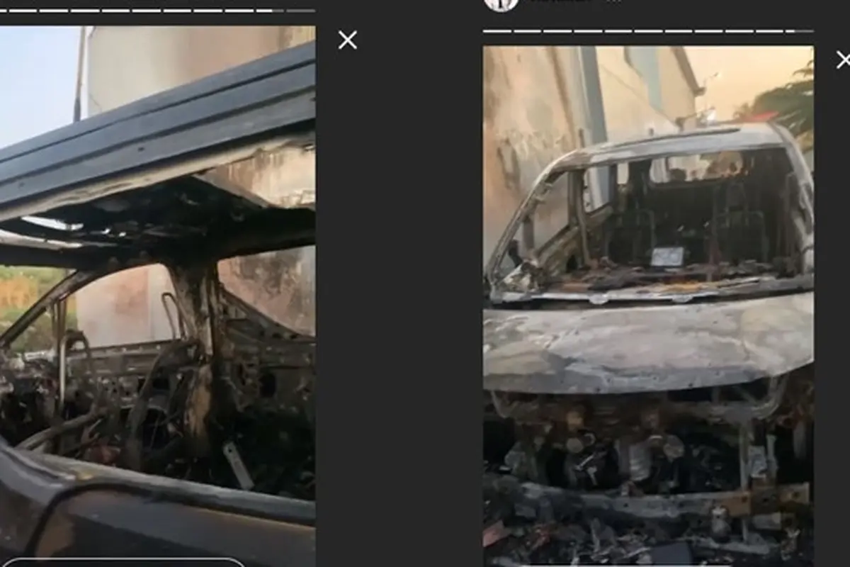 6 Momen Mobil Alphard Via Vallen Terbakar Disamping Rumah, Dibakar Orang Tak Dikenal