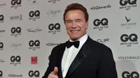 Arnold Schwarzenegger mengatakan bahwa dirinya tak setuju dengan kebijakan Trump yang melarang imigran memasuki Amerika. Kesal dengan hal itu, Trump mengejek Arnold lewat Twitter. (JOHN MACDOUGALL / AFP)