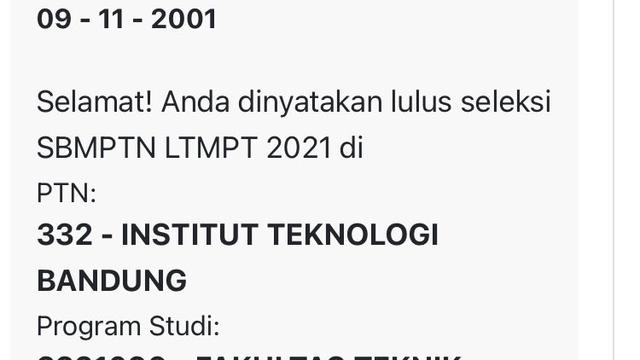2 Kali Gagal SBMPTN, Pemuda Ini Berakhir Bahagia di Percobaan Ketiga dan Masuk ITB