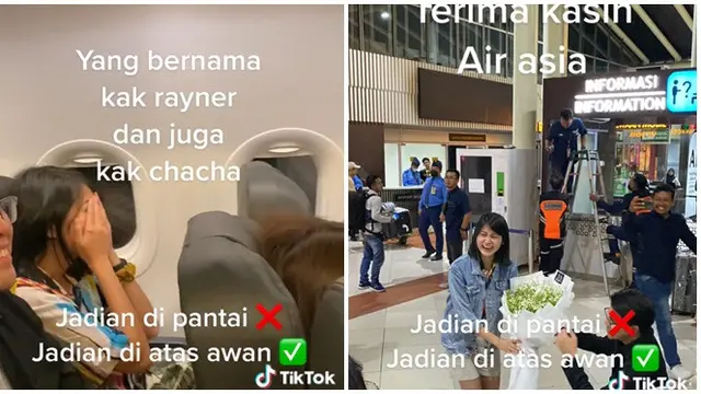 Viral Pasangan Kekasih Jadian di Pesawat, Diumumkan Langsung oleh Pramugari
