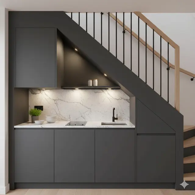 Model Dapur Minimalis Bawah Tangga