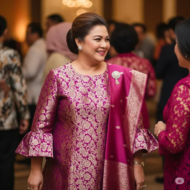 Kebaya Tunik dengan Selendang