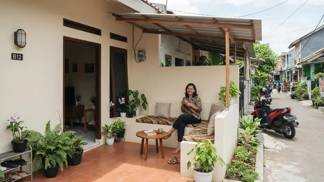 9 Teras Rumah Kecil Tanpa Pagar, Tampil Terbuka dan Tetap Estetik