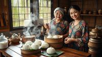 resep apem kukus tepung beras ©Ilustrasi dibuat AI