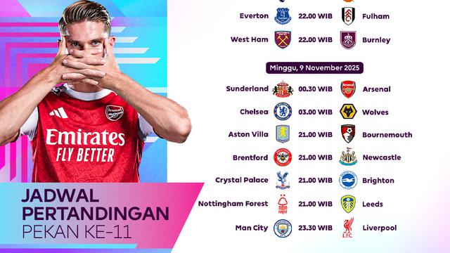 Jadwal Liga Inggris pekan ke-11 live streaming eksklusif di Vidio. (dok. vidio.com)