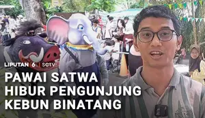 Pawai Satwa Hibur Pengunjung Kebun Binatang