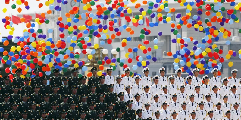 20150903-Kemeriahan Parade Militer China Warnai Peringatan 70 Tahun Berakhirnya PD II