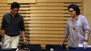 Pimpinan KPK jelang memberi keterangan pers terkait OTT Dispen Kebumen di Gedung KPK, Jakarta, Minggu (16/10). (Liputan6.com/Johan Tallo)