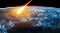 Ilustrasi asteroid mendekati Bumi. (iStock)