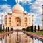 Taj Mahal merupakan monumen bersejarah yang terdapat di Agra, india
