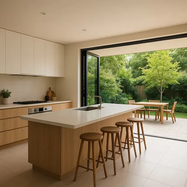 Model Dapur Open Space Menyatu Teras Belakang Rumah