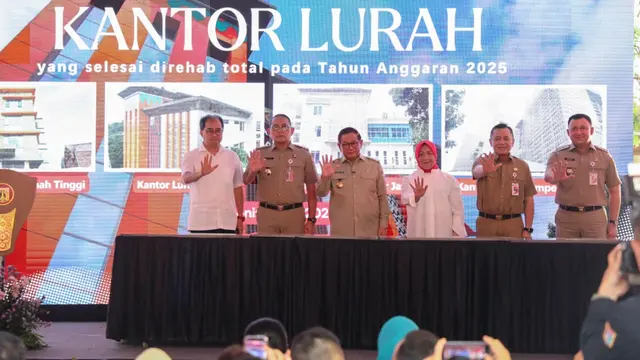 Gubernur DKI Jakarta Pramono Anung saat meresmikan empat kantor lurah di Jakarta, Senin (4/5/2026).