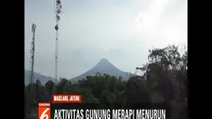 Sepanjang Minggu siang dan petang tidak ada guguran awan panas dan lava yang masif.