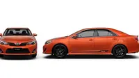 Corak Camry RZ berwarna Inferno Orange yang dipadukan velg berwarna hitam metalik mengadopsi corak milik Toyota 86 dan Corolla Levin ZR.