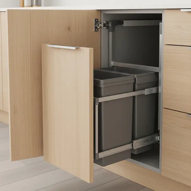 Tempat Sampah Tarik Pintu Kabinet