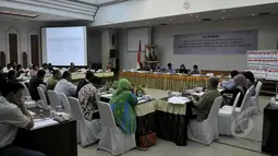 Suasana uji publik terkait peraturan KPU yang baru di gedung KPU, Jakarta, Rabu, (18/3/2015). (Liputan6.com/Johan Tallo)