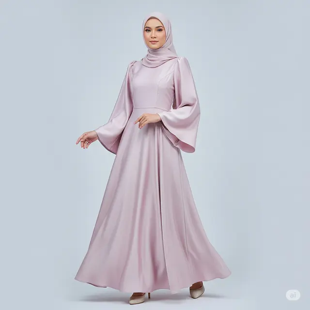 Model Dress Puff Sleeve Muslimah Formal Terbaik.