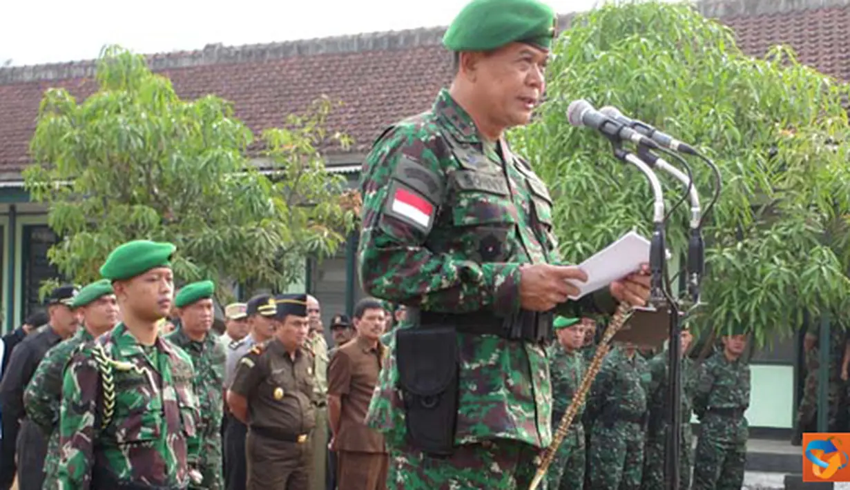Citizen6, Sumedang: Pangdam III/Siliwangi Mayjen TNI Sonny Widjaja membuka Gladi Posko-I Kodim 0610/Sumedang yang bertempat di Mako Kodim 0610/Sumedang pada, Selasa (28/8). (Pengirim: Pendam3)