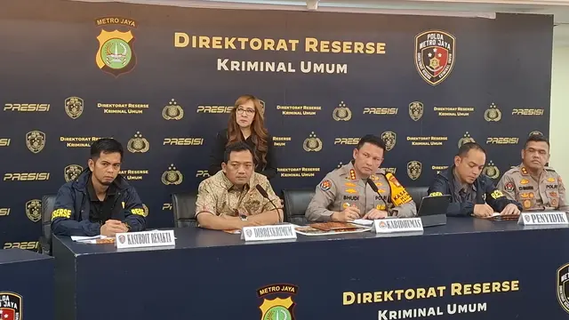 Direktorat Reserse Polda Metro Jaya saat menggelar konferensi pers terkait kasus penipuan wedding organizer (WO) PT Ayu Puspita Sejahtera.