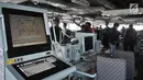 Sebuah monitor terlihat di kapal perang HMS Albion, Jakarta, Minggu (22/4). Kapal ini memiliki panjang 176 meter dan mampu melaju dengan kecepatan hingga 33 km per jam. (Merdeka.com/Iqbal S. Nugroho)