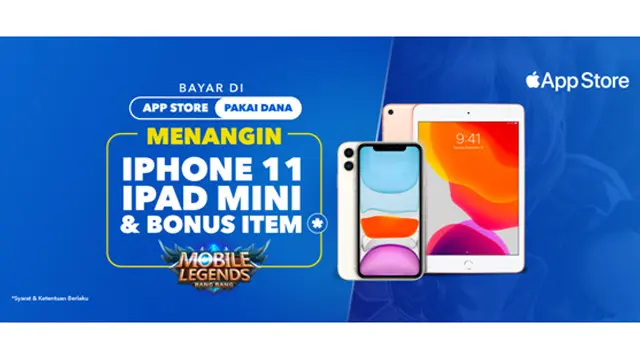 Menangin iPhone 11, Pad Mini dan Bonus Item Mobile Legends.
