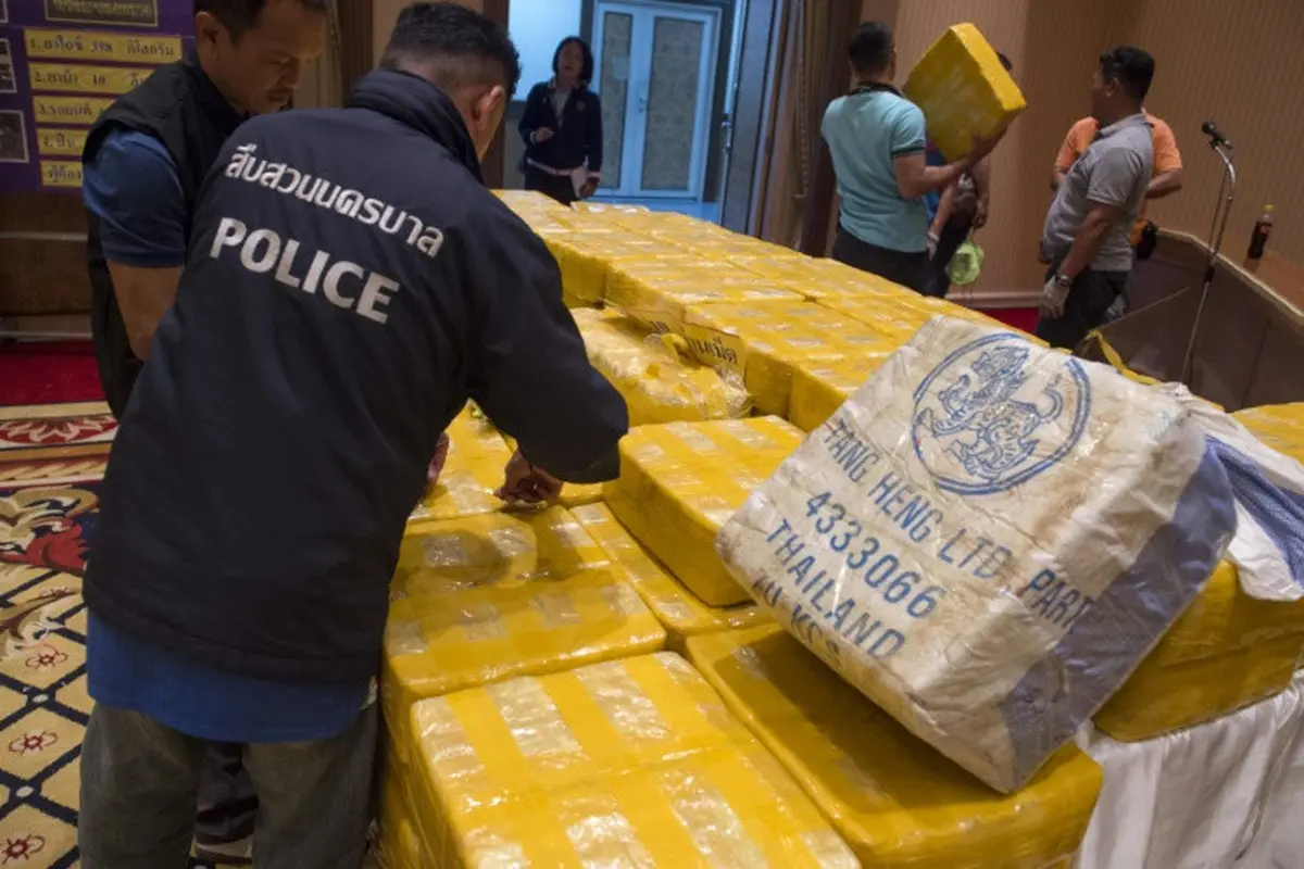 Polisi Myanmar berhasil  menyita lebih dari 10 juta pil sabu senilai Rp 188 miliar (AFP/Romeo GACAD)