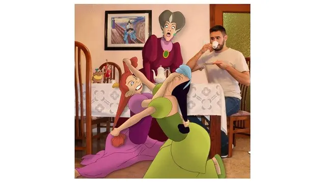Pria Ini Edit Fotonya Bak Hidup Bersama Karakter Disney, 8 Hasilnya Mengagumkan