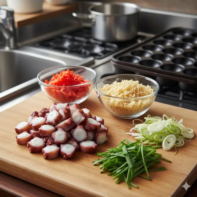 Cara bikin takoyaki (Foto: Gemini AI)