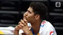 Ekspresi pemain timnas basket Brasil saat melawan Spanyol pada penyisihan Grup G FIBA World Cup 2023 di Indonesia Arena, Gelora Bung Karno, Jakarta, Senin (28/8/2023). (Liputan6.com/Helmi Fithriansyah)