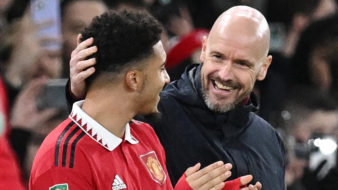 Foto: Senyum Semringah Jadon Sancho Saat Kembali Merumput Bersama Manchester United