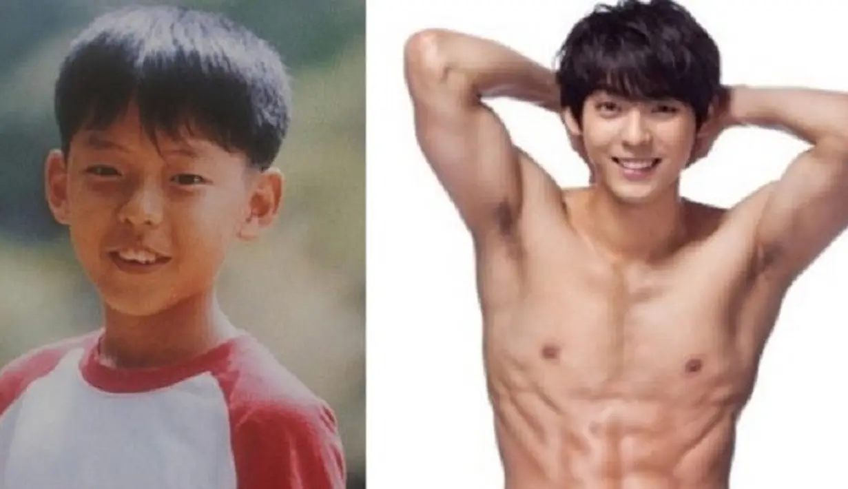 Ketika masih kecil, Minhyuk BTOB punya wajah yang culun. Namun hal tersebut berubah saat ia dewasa, Minhyuk berubah jadi sosok cowok yang tampan. (Foto: soompi.com)