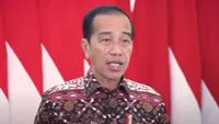 Presiden Joko Widodo (Jokowi) menyampaikan selamat hari lahir atau Harlah ke-25 untuk Partai Bulan Bintang (PBB). (Dok. Tangkapan Layar Youtube PBB Official)