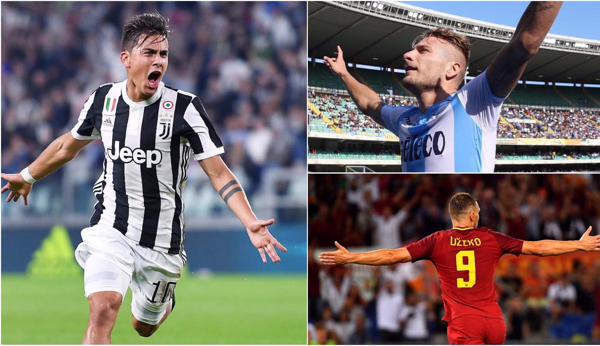 Berikut ini deretan top scorer Serie A Italia 2017/2018 hingga pekan keenam. (Kolase foto-foto dari AFP dan AP)