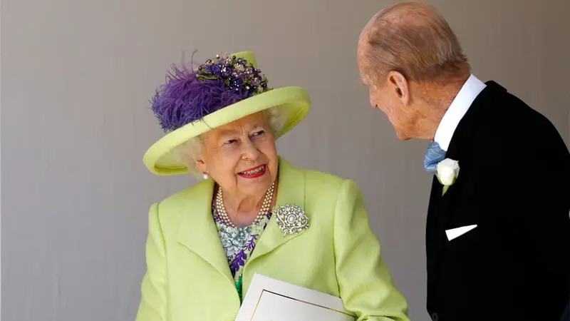 Ratu Elizabeth saat menghadiri Royal Wedding (AFP)