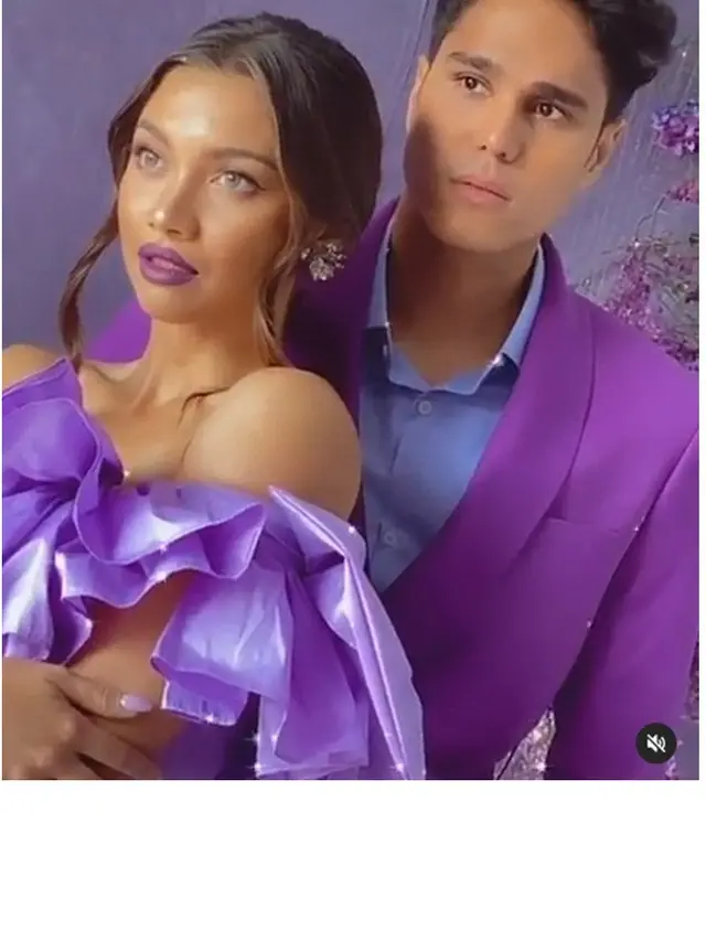 Serba Ungu, Ini 7 Gaya Pemotretan Angela Gilsha dan Mischa Chandrawinata