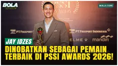 Jay Idzes dinobatkan sebagai pemain terbaik di PSSI Awards 2026 setelah tampil konsisten bersama klub dan Timnas Indonesia sepanjang Agustus 2024–November 2025, mengungguli Ridho, Verdonk, Diks, dan Yakob Sayuri.