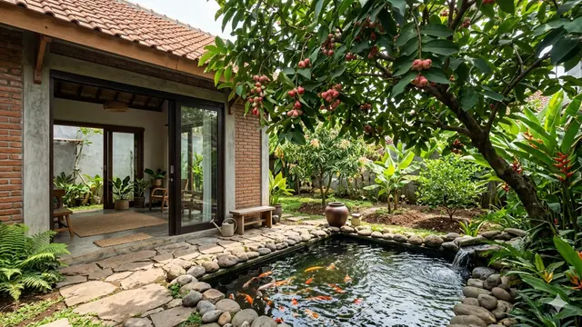 Desain Rumah Sejuk dengan Kebun Buah Mini