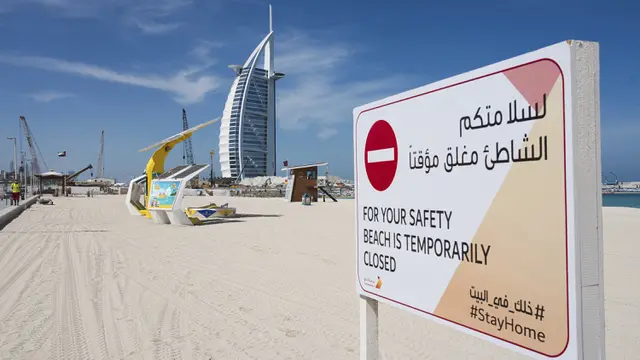 FOTO: Suasana Sepi Kota Dubai Saat Lockdown