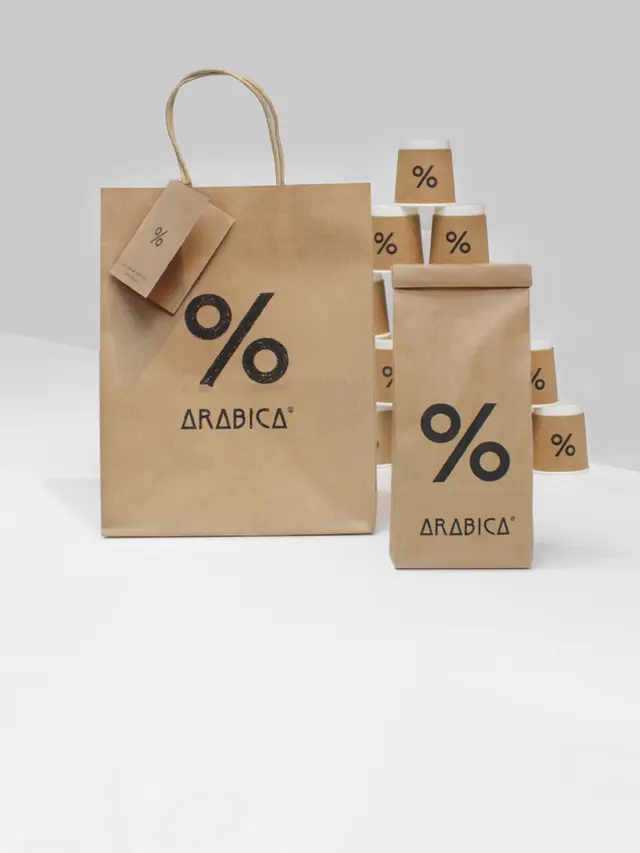 Contoh hampers biji kopi dari % Arabica