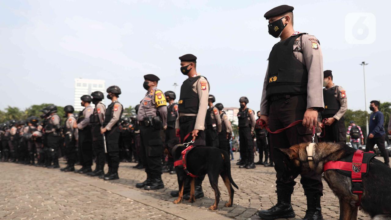 Apel Gabungan Pasukan Pengamanan Demo 11 April 2022