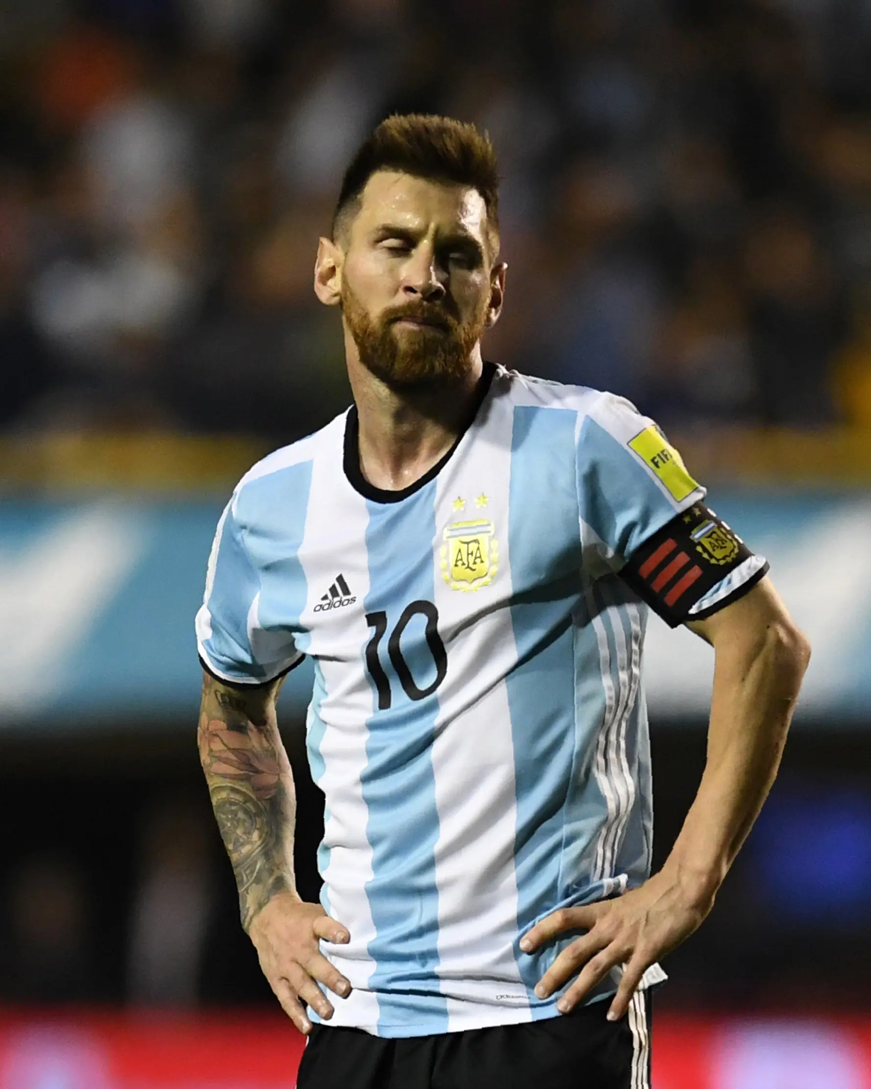 Ekspresi Kekecewaan Lionel Messi (AFP)