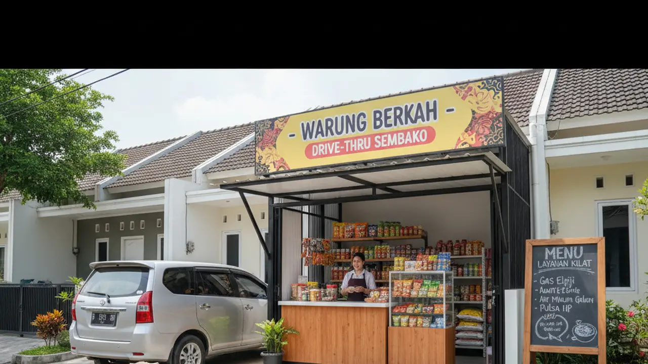 Desain Warung Sembako di Rumah/ Ilustrasi AI