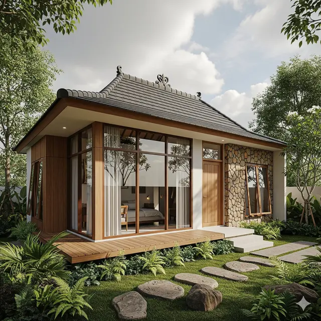 Konsep Tradisional Modern (Joglo Minimalis)